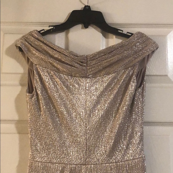 Beautiful Metallic Gold Evening Gown - Picture 3 of 8